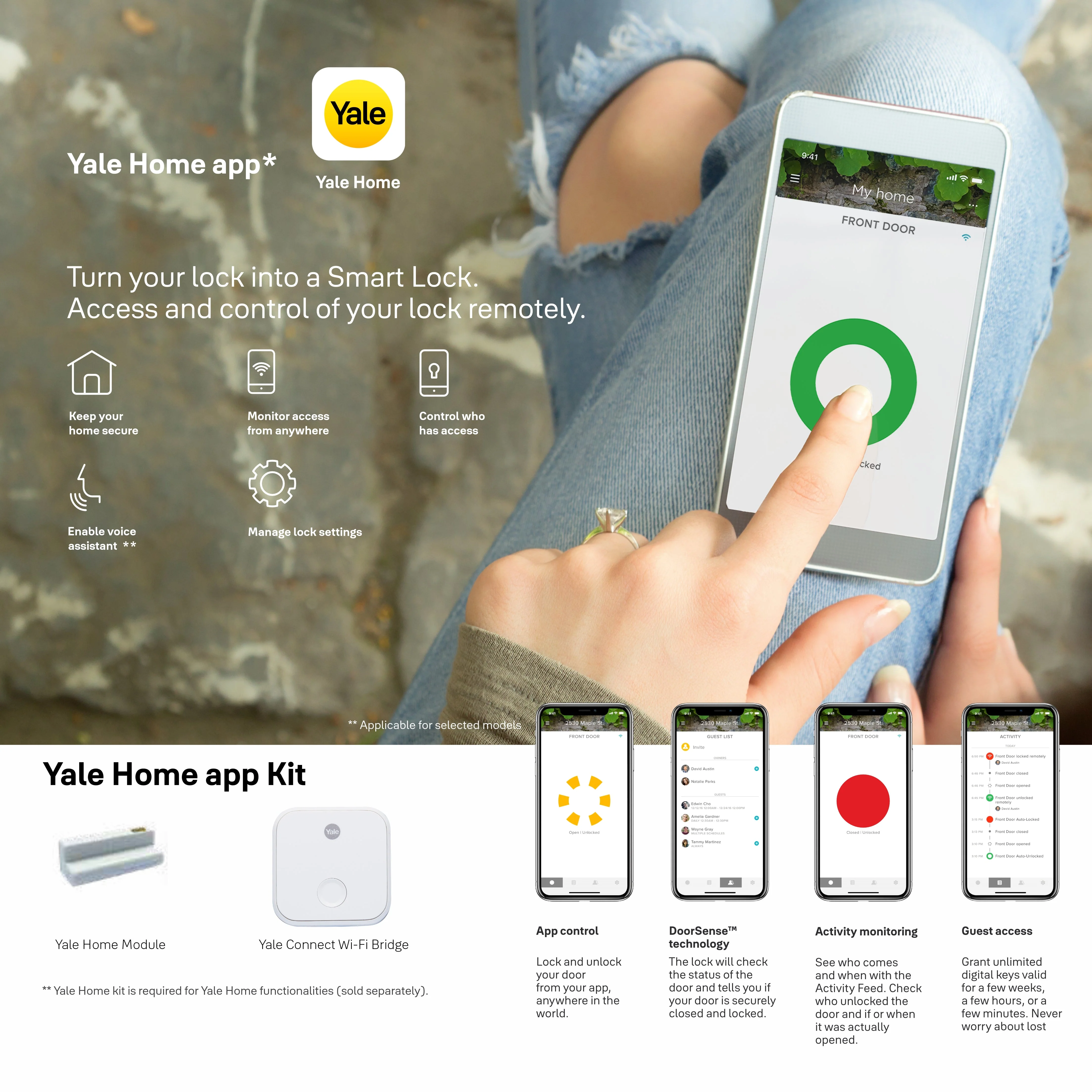 YDM 4115 -A Series( with Bluetooth & Wifi Bridge) Smart Lock, Brown with Fingerprint, PIN, manual key and Yale Home App With Bluetooth Module and Wifi Connect Bridge - Image 10
