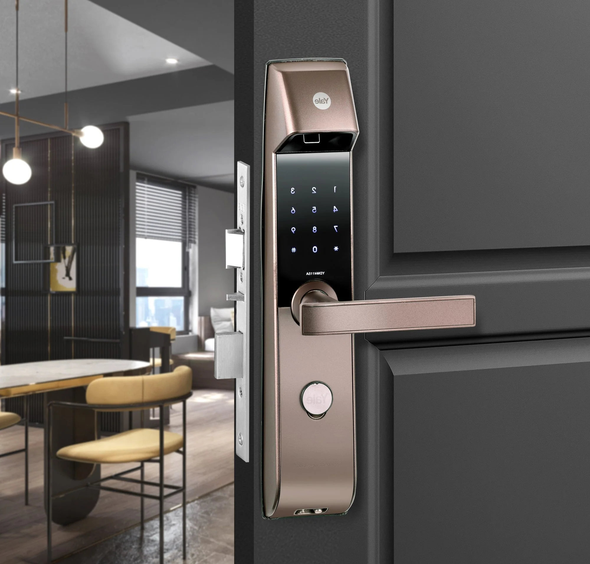 YDM 4115 -A Series( with Bluetooth & Wifi Bridge) Smart Lock, Brown with Fingerprint, PIN, manual key and Yale Home App With Bluetooth Module and Wifi Connect Bridge - Image 2