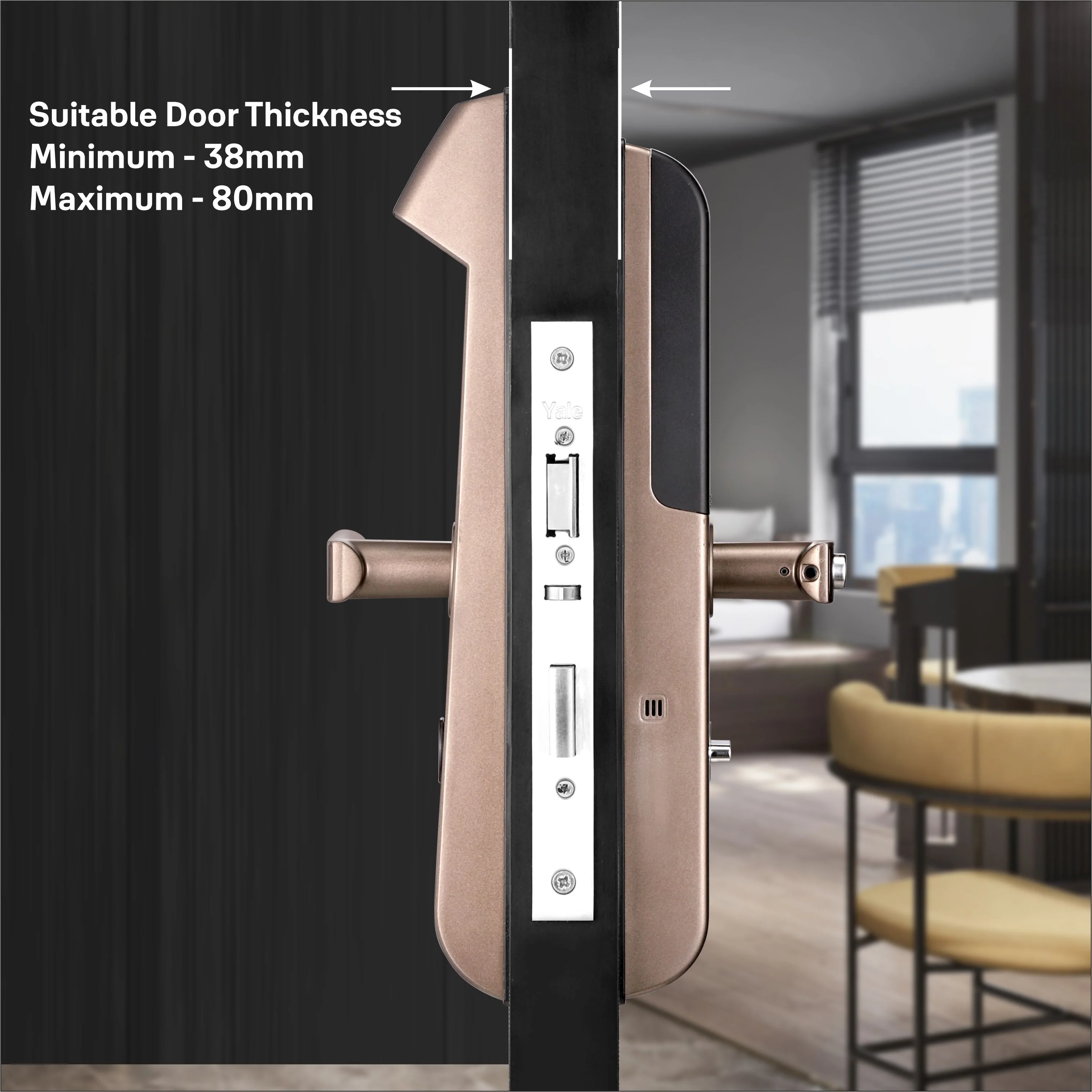 YDM 4115 -A Series( with Bluetooth & Wifi Bridge) Smart Lock, Brown with Fingerprint, PIN, manual key and Yale Home App With Bluetooth Module and Wifi Connect Bridge - Image 7
