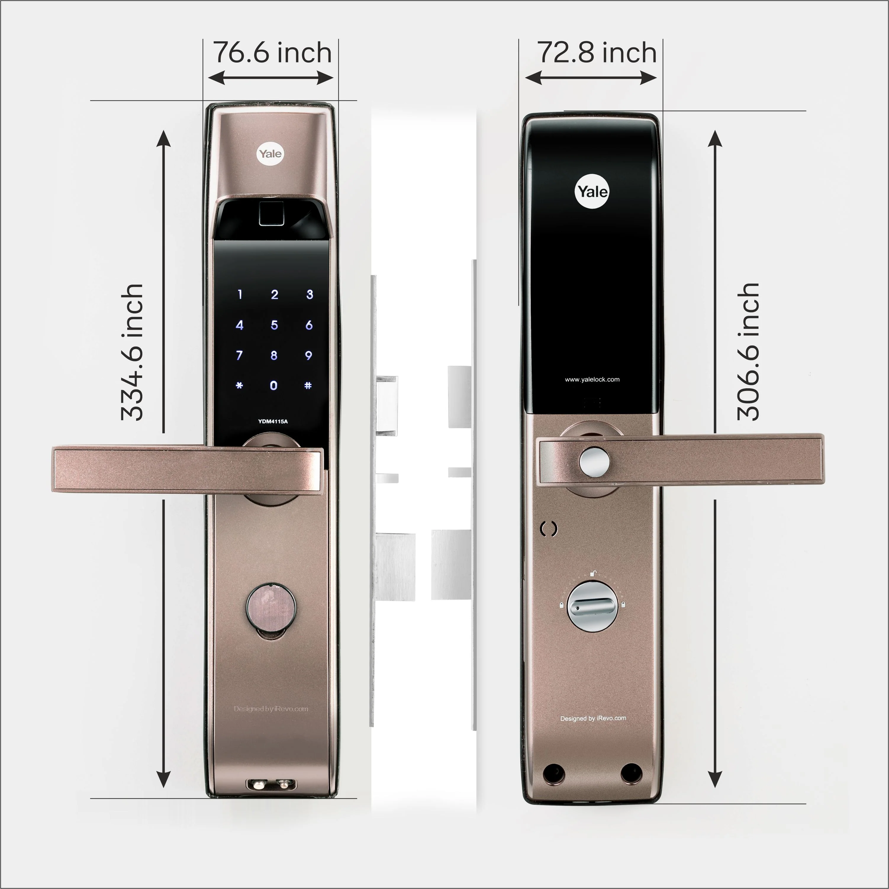 YDM 4115 -A Series( with Bluetooth & Wifi Bridge) Smart Lock, Brown with Fingerprint, PIN, manual key and Yale Home App With Bluetooth Module and Wifi Connect Bridge - Image 8