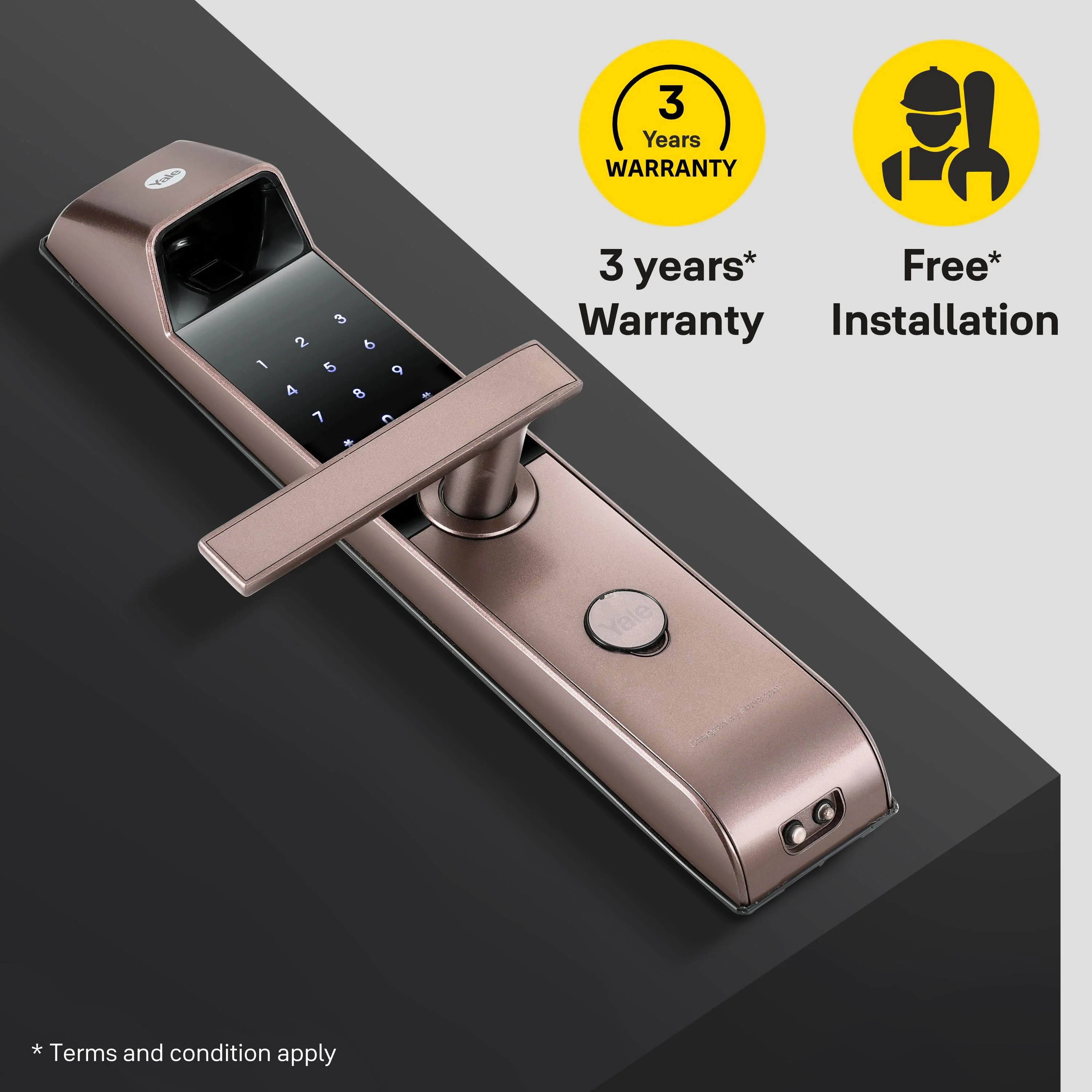 YDM 4115 -A Series( with Bluetooth & Wifi Bridge) Smart Lock, Brown with Fingerprint, PIN, manual key and Yale Home App With Bluetooth Module and Wifi Connect Bridge - Image 9