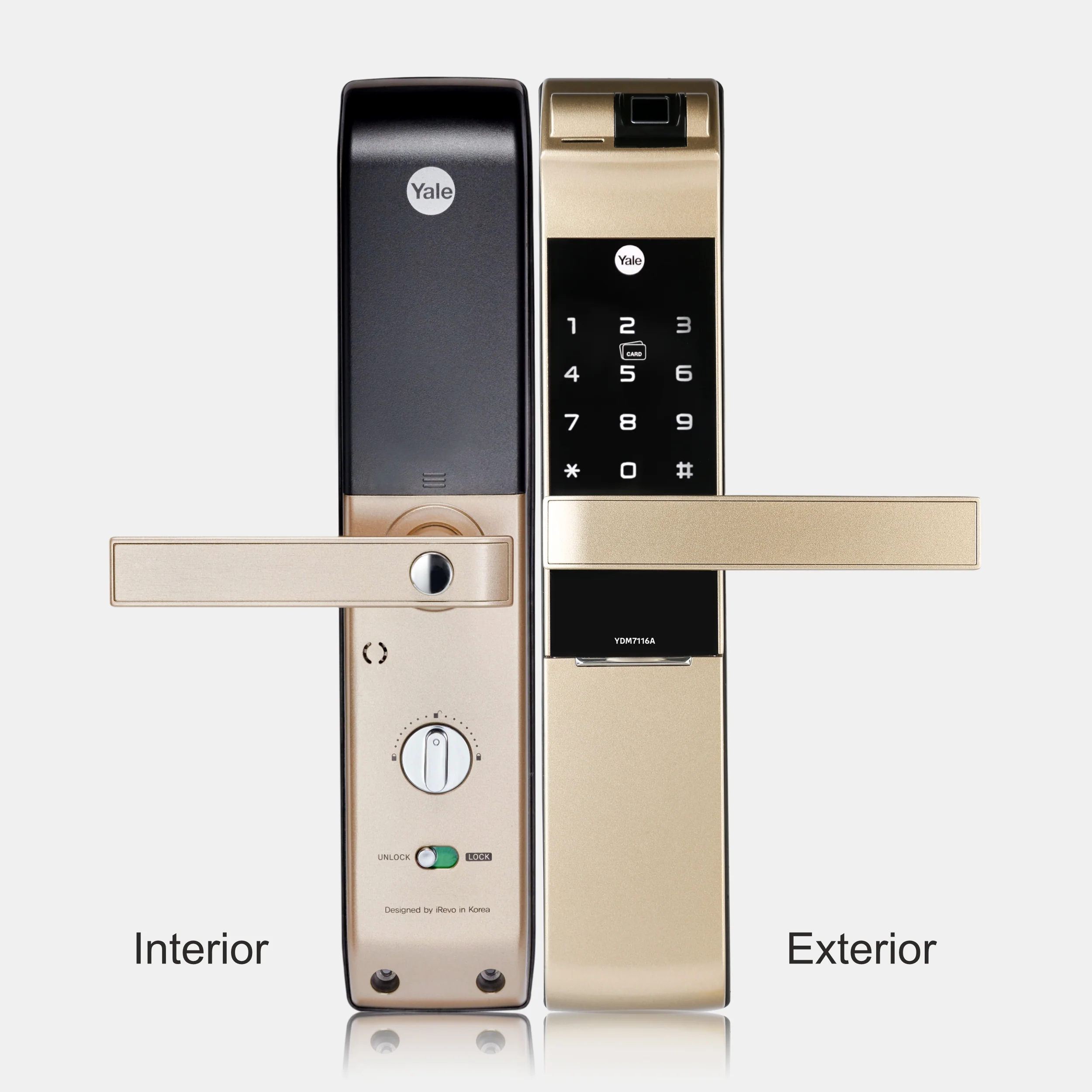 YDM 7116A Smart Lock, Champagne Gold with Fingerprint, PIN Code, RFID Card, Mechanical Key, Bluetooth module, Works with Yale Home App - Image 10