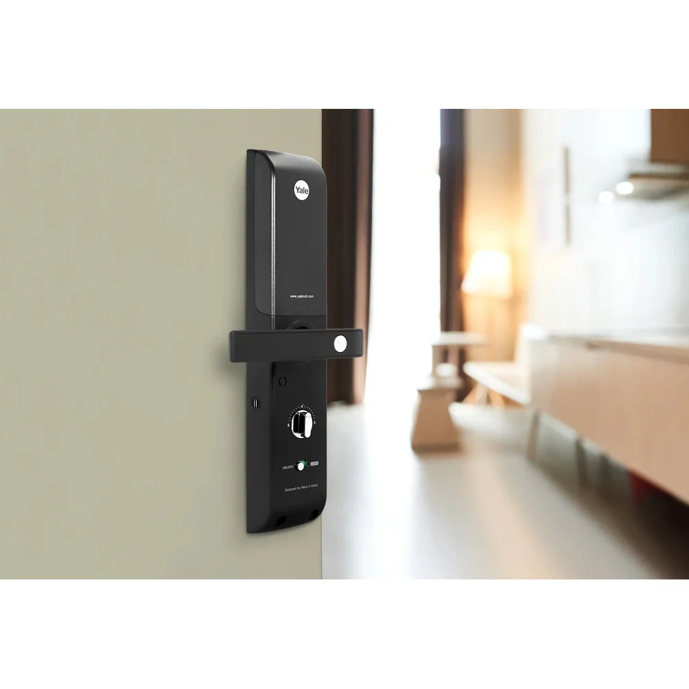 YDM 7116A Smart Lock, Matt Black with Fingerprint, PIN Code, RFID Card, Mechanical Key, Bluetooth module, Works with Yale Home App - Image 13