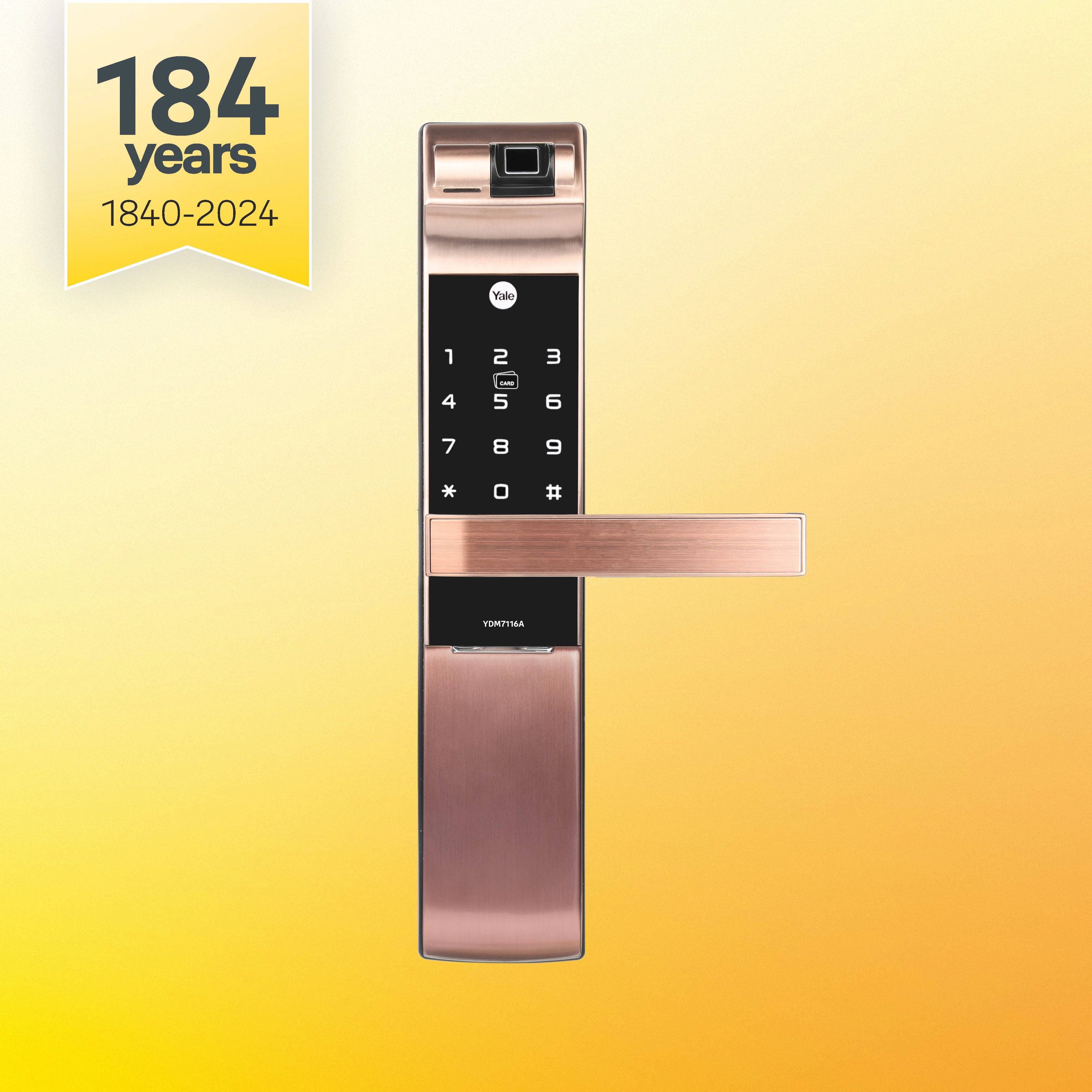 YDM 7116A Smart Lock, Red Bronze YDM 7116A Smart Lock with Fingerprint, PIN Code, RFID Card, Mechanical Key, Bluetooth module, Works with Yale Home App - Image 2