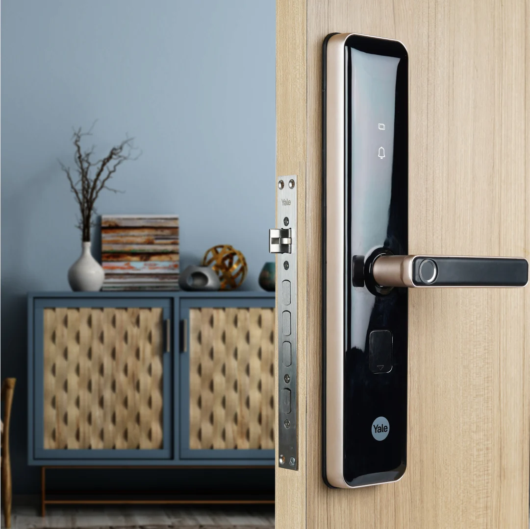 YDME 200 NxT Digital Door Lock with fingerprint, PIN, Manual Keys, RFID Card - Gold - Image 5
