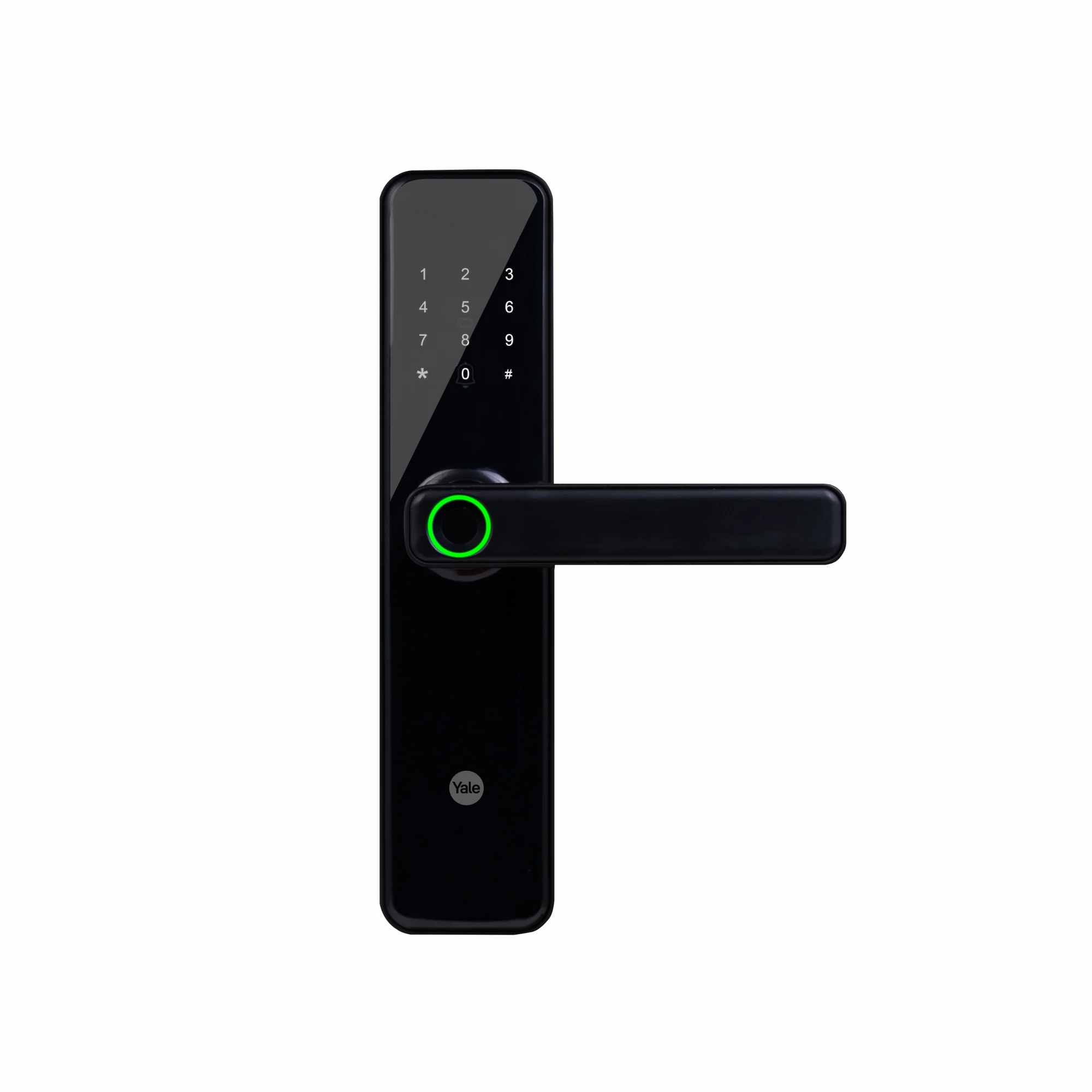 YDME50NxT Smart Door Lock, Black, Fingerprint, PIN, RFID, Manual Key Access