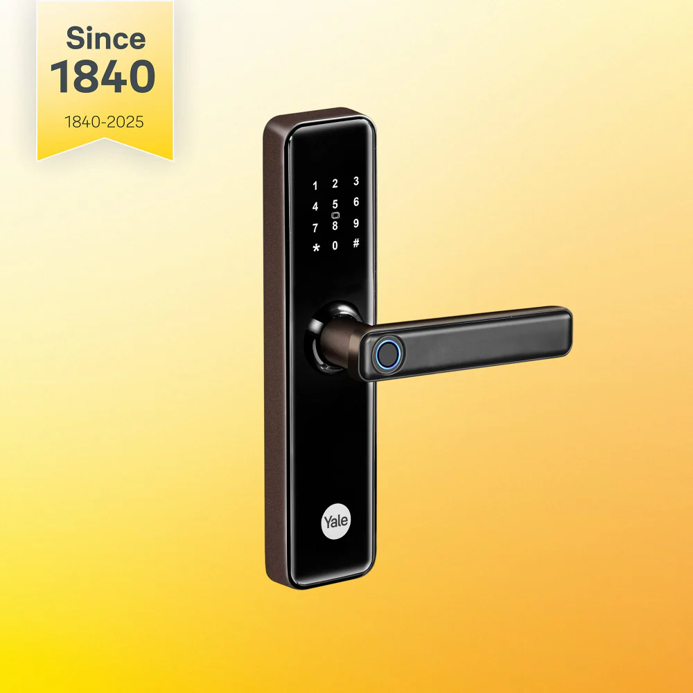 YDME50NxT (Brown) Smart Door Lock, Fingerprint, PIN, RFID, Manual Key Access (Brown color body) - Image 2