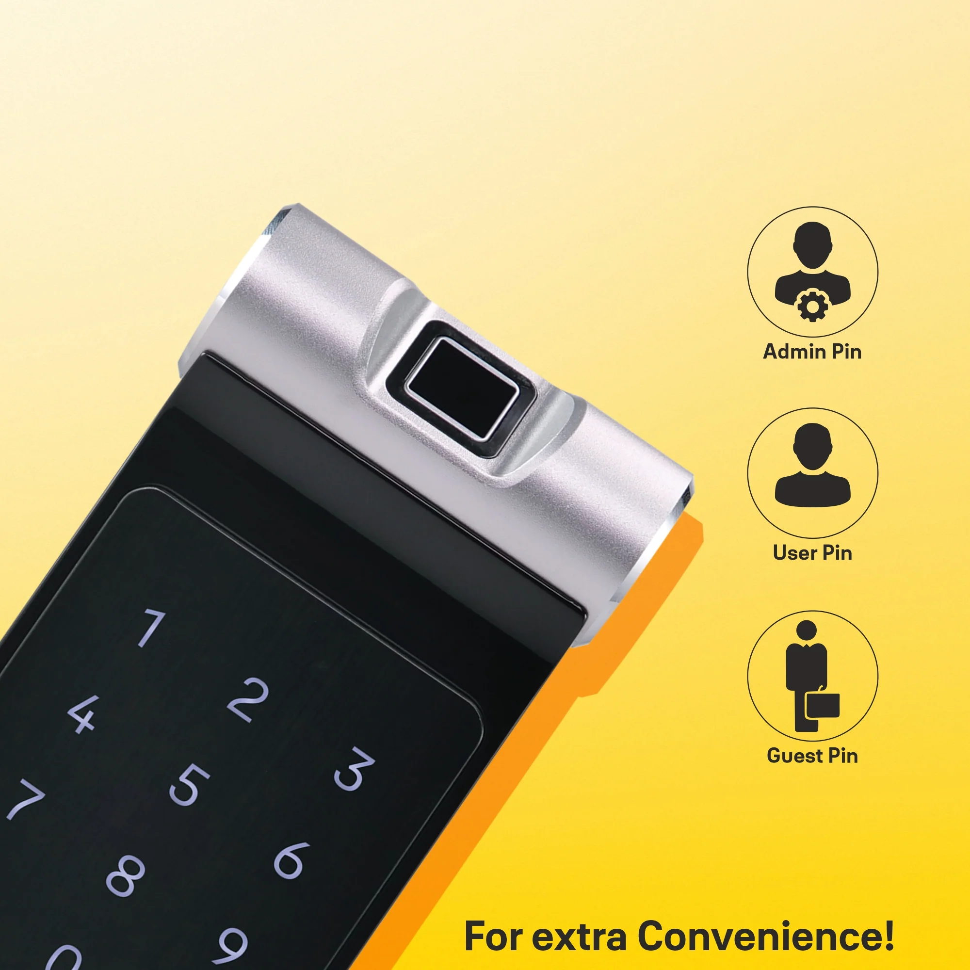 YDR 41A-  Biometric Smart Lock for Double Door/ Sliding Door - Image 5