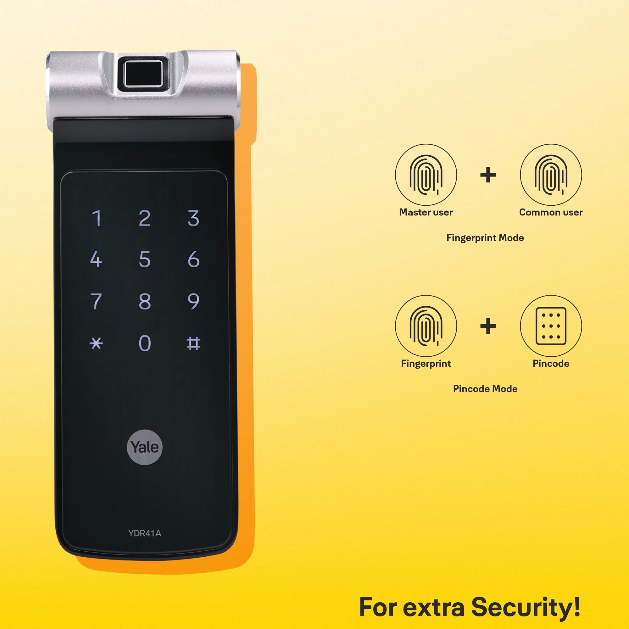 YDR 41A-  Biometric Smart Lock for Double Door/ Sliding Door - Image 6