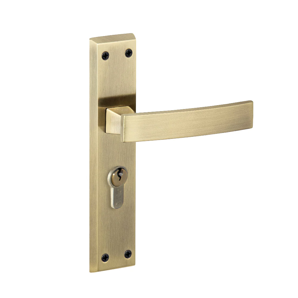 YECM-405-8P-TT-AB Mortise Door Handle set with lock body and Key cylinder with regular keys (3nos.), Antique Brass Finish - Image 11