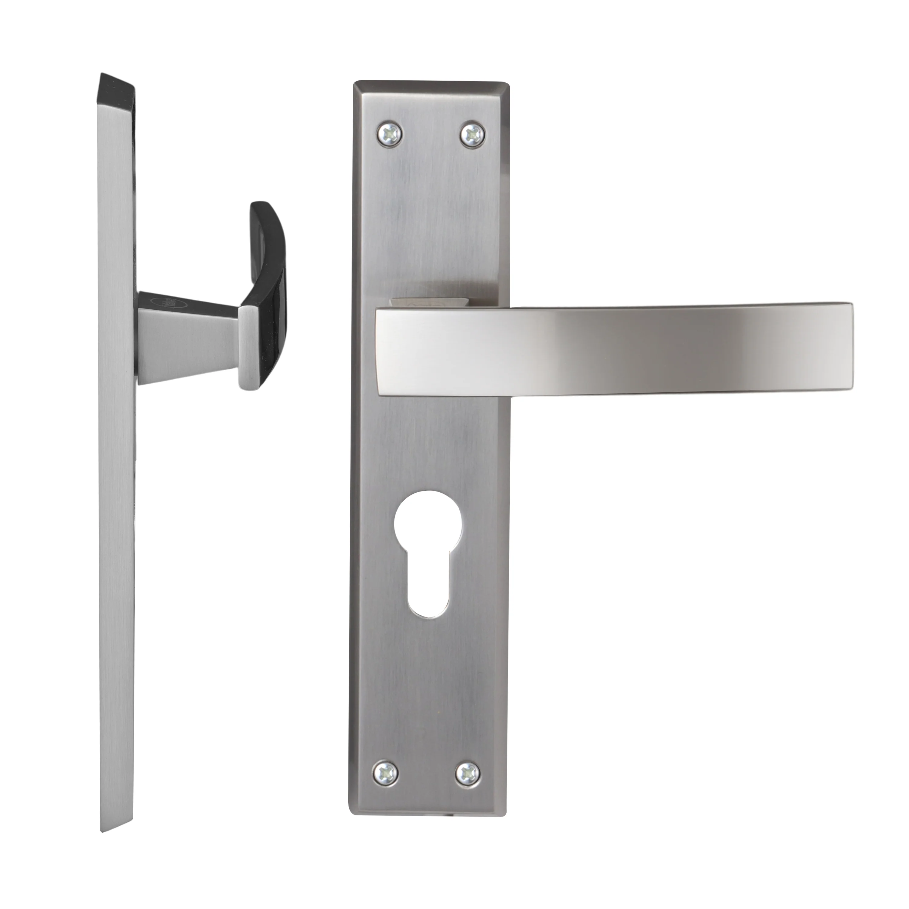 YECM-405-8P-TT-SS Mortise Door Handle set with lock body and Key cylinder with regular keys (3nos.), Satin Steel Finish - Image 10