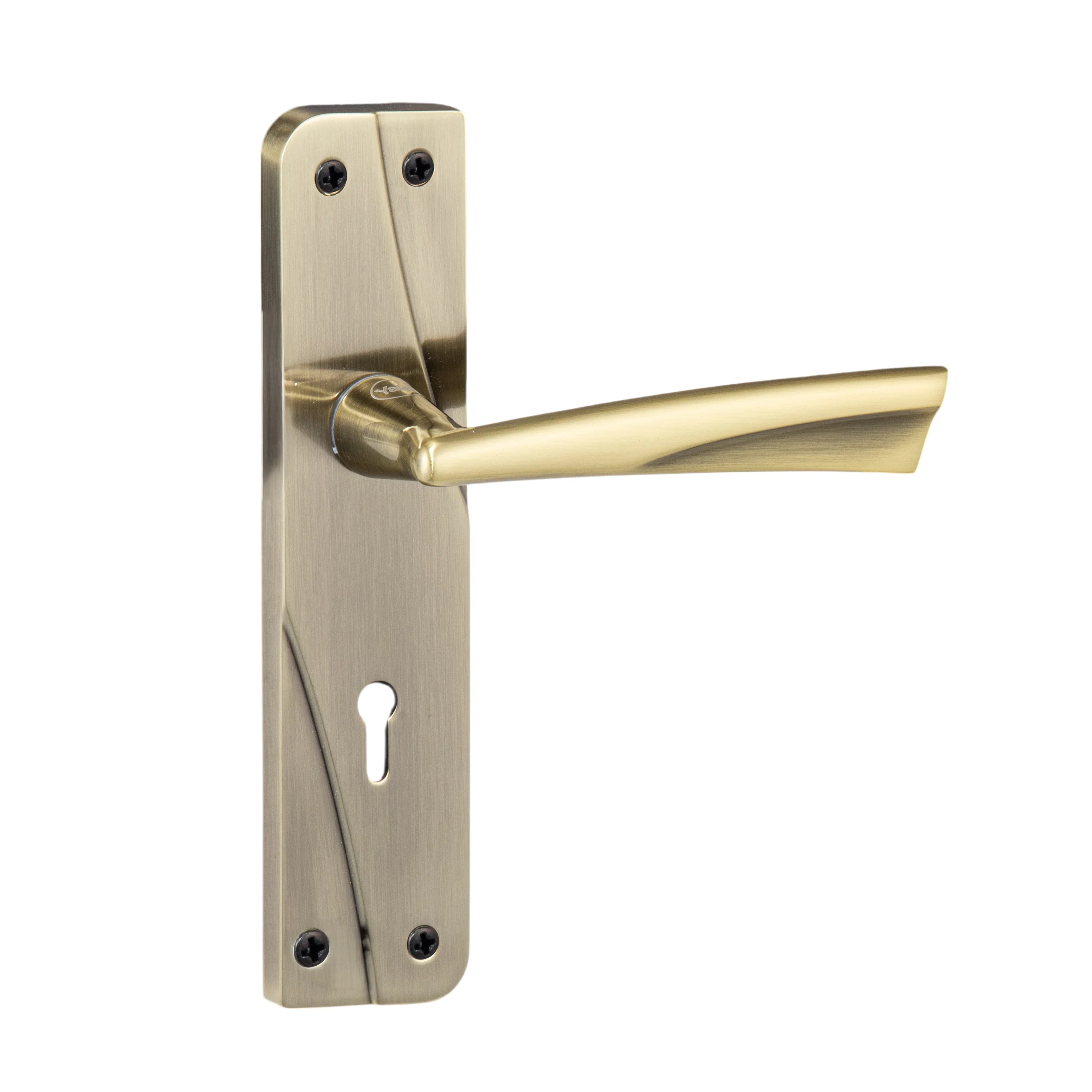 YECM-432-6L-AB Key-in-Lever Handle set with key-in lever double strike lockbody Antique Brass - Image 9