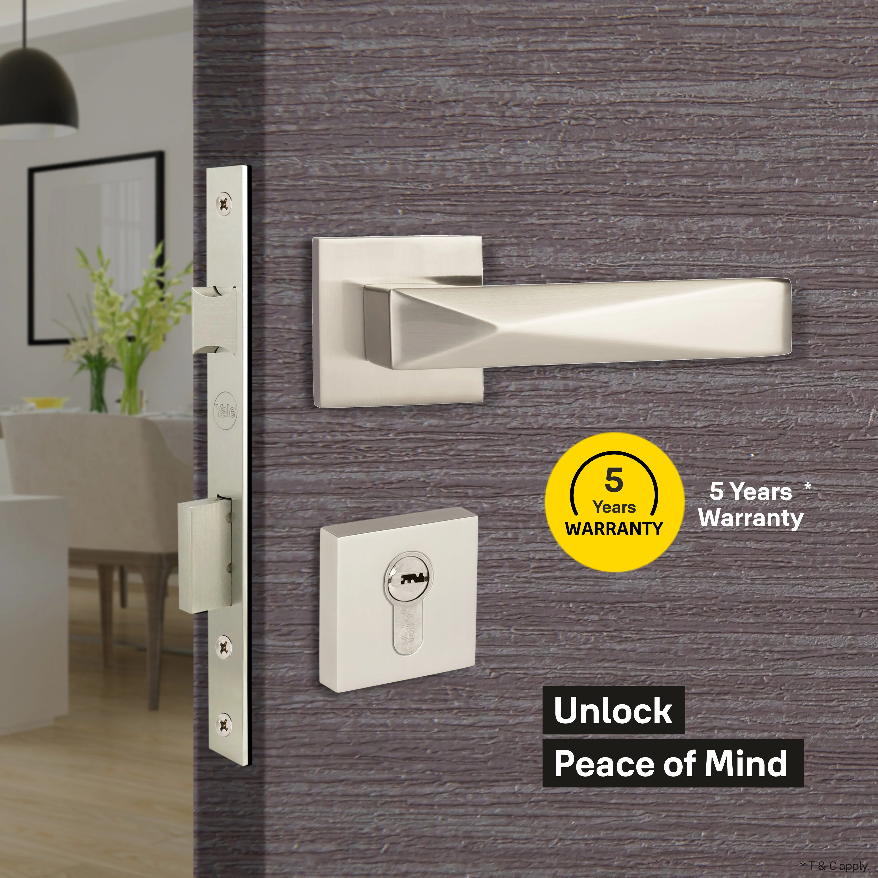 YPBL-807-Solid Brass Premium Lever Handle, Without Lock and key cylinder (Antique brass) - Image 7