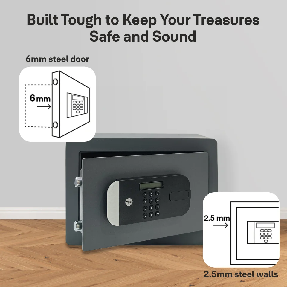 YSEM/250/EG1 Maximum Security Certified Safe Locker-Home, PIN, Grey - Image 4