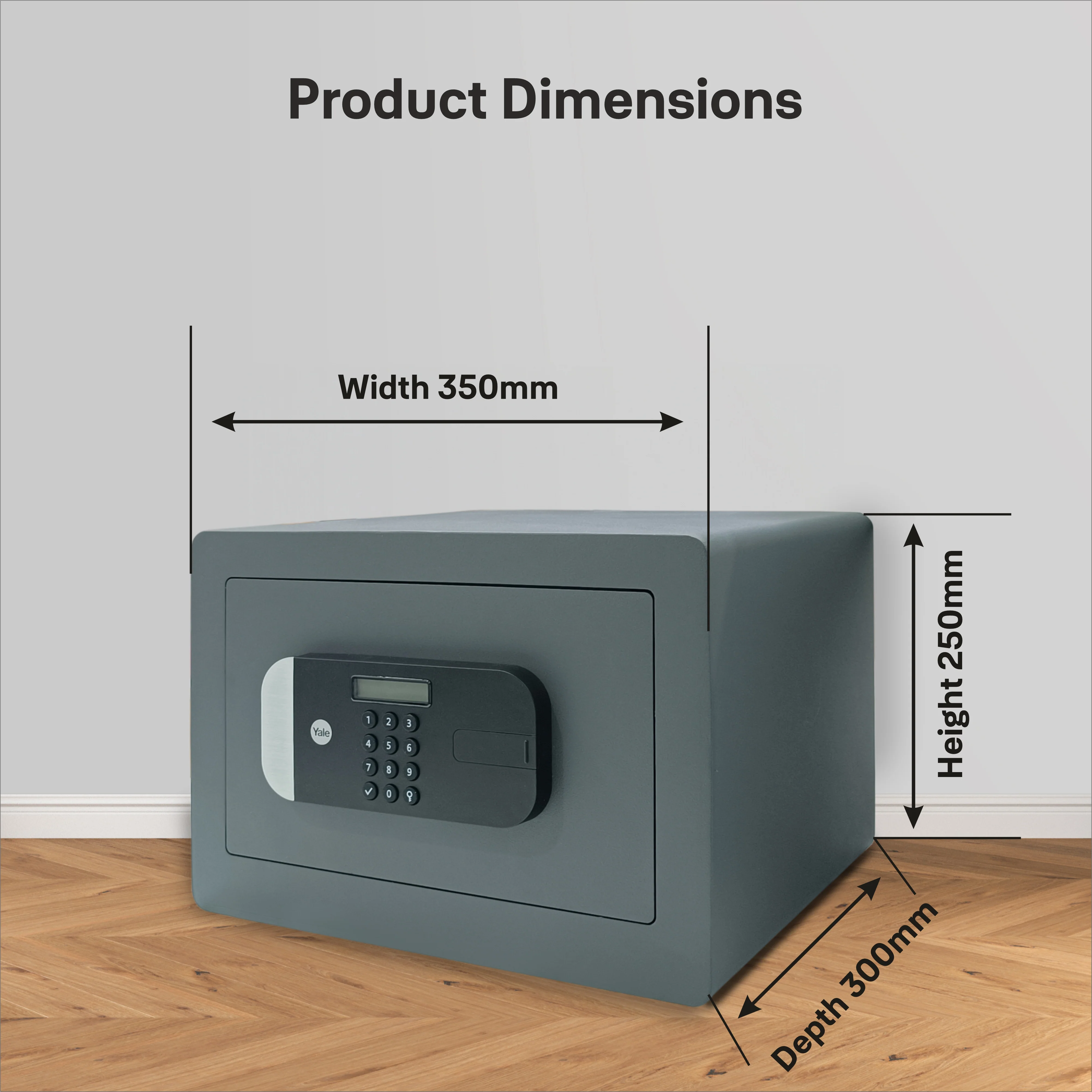 YSFM/250/EG1 Maximum Security Digital Locker with Fingerprint and Pin Access - Grey - Image 6