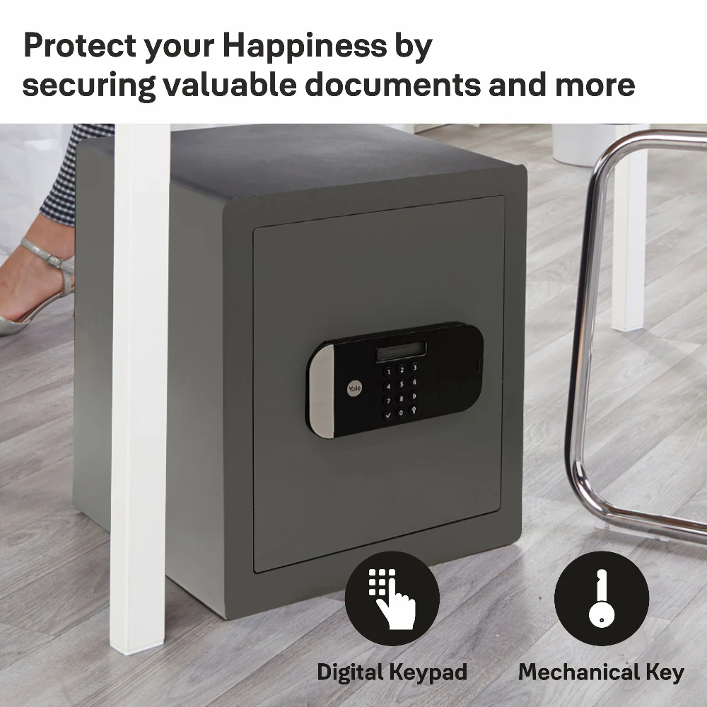 YSFM/400/EG1 Maximum Security Large Digital Locker with Fingerprint and Pin Access - Grey - Image 5