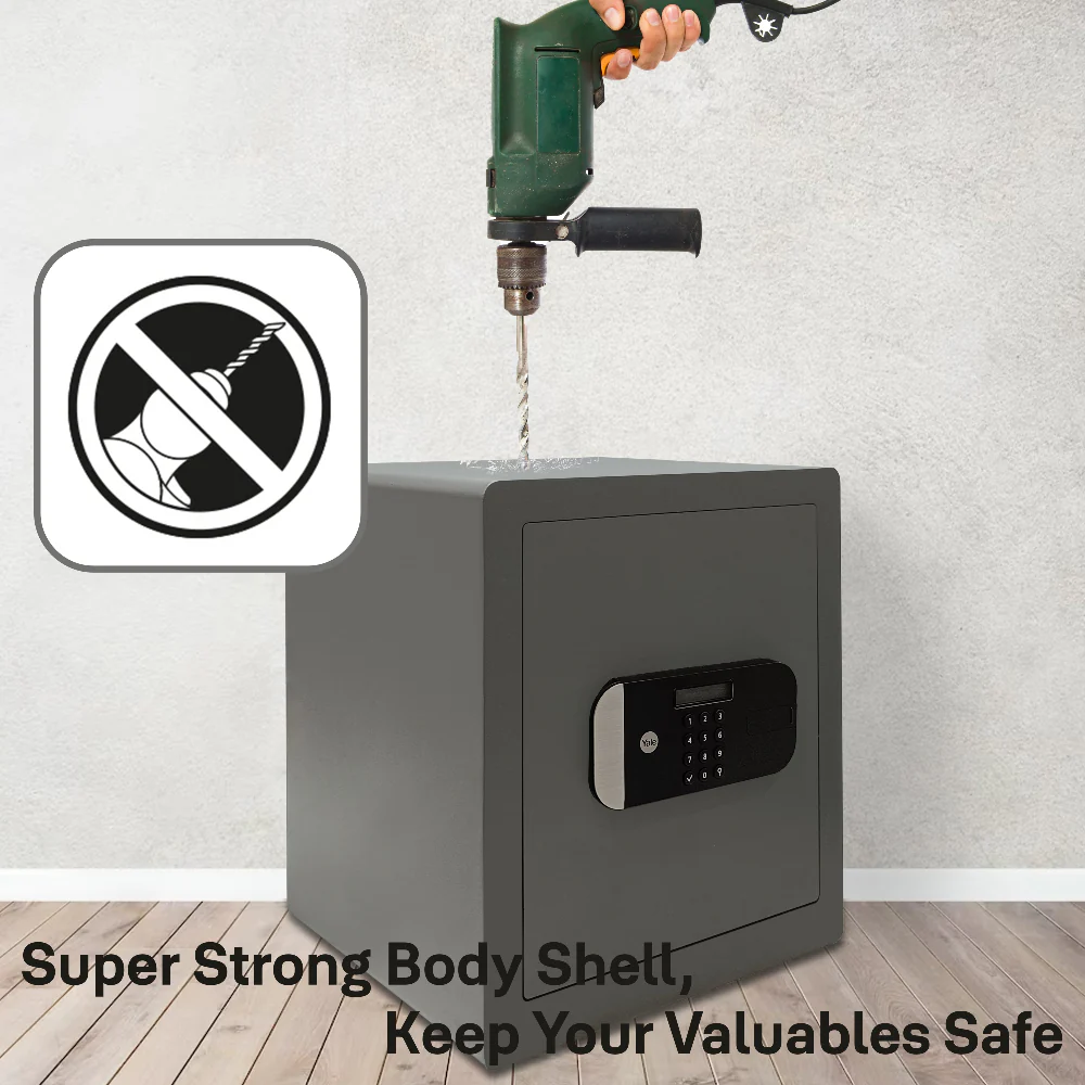 YSFM/400/EG1 Maximum Security Large Digital Locker with Fingerprint and Pin Access - Grey - Image 9
