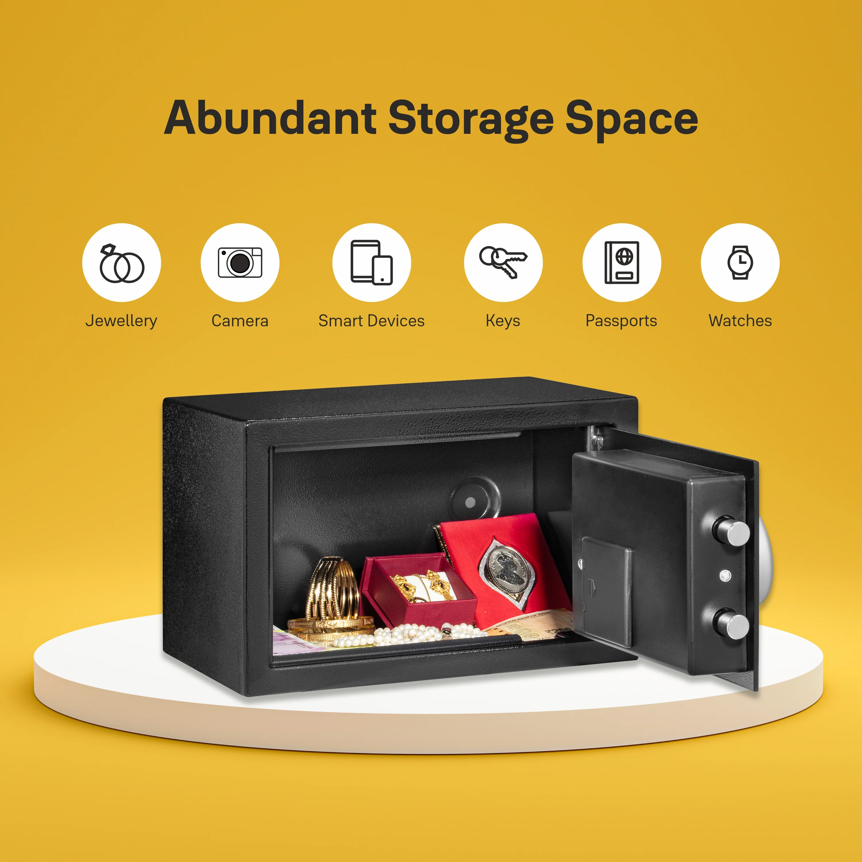 YSS/200/DB2 Small Security Safe locker with Pincode Access- Black - Image 5