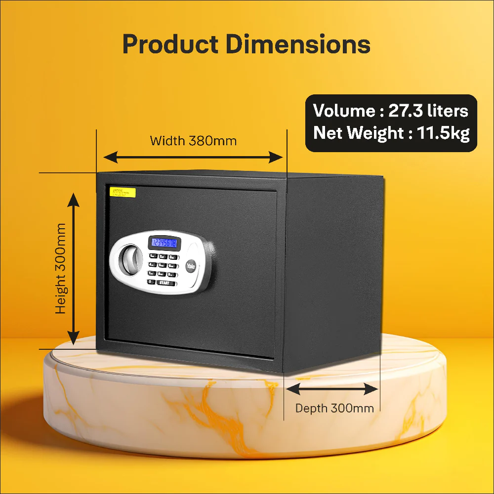 YSS/300/DB2  Home Security Safe locker with Pincode Access- Black - Image 13